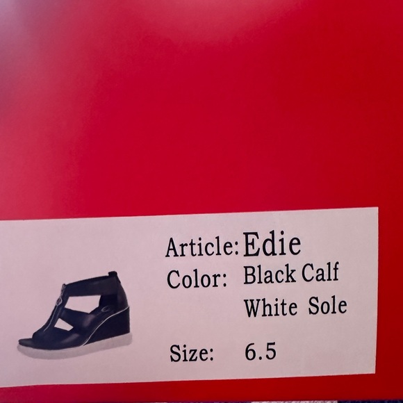 Wishbone Wedge Heels - Black & White - Picture 3 of 4